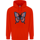 American Butterfly Flag USA July 4th Childrens Kids Hoodie Bright Red