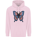 American Butterfly Flag USA July 4th Childrens Kids Hoodie Light Pink