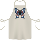 American Butterfly Flag USA July 4th Cotton Apron 100% Organic Natural