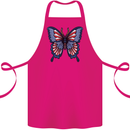 American Butterfly Flag USA July 4th Cotton Apron 100% Organic Pink
