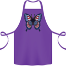 American Butterfly Flag USA July 4th Cotton Apron 100% Organic Purple