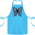 American Butterfly Flag USA July 4th Cotton Apron 100% Organic Turquoise