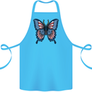 American Butterfly Flag USA July 4th Cotton Apron 100% Organic Turquoise