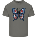 American Butterfly Flag USA July 4th Kids T-Shirt Childrens Charcoal