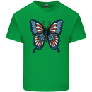 American Butterfly Flag USA July 4th Kids T-Shirt Childrens Irish Green