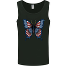 American Butterfly Flag USA July 4th Mens Vest Tank Top Black