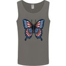 American Butterfly Flag USA July 4th Mens Vest Tank Top Charcoal