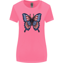 American Butterfly Flag USA July 4th Womens Wider Cut T-Shirt Azalea