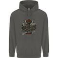 American Custom Garage Biker Motorcycle Childrens Kids Hoodie Storm Grey