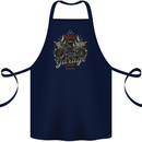 American Custom Garage Biker Motorcycle Cotton Apron 100% Organic Navy Blue