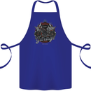 American Custom Garage Biker Motorcycle Cotton Apron 100% Organic Royal Blue