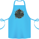 American Custom Garage Biker Motorcycle Cotton Apron 100% Organic Turquoise
