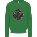 American Custom Garage Biker Motorcycle Kids Sweatshirt Jumper Irish Green
