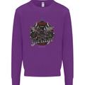 American Custom Garage Biker Motorcycle Kids Sweatshirt Jumper Purple