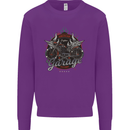 American Custom Garage Biker Motorcycle Kids Sweatshirt Jumper Purple