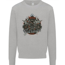 American Custom Garage Biker Motorcycle Kids Sweatshirt Jumper Sports Grey