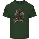 American Custom Garage Biker Motorcycle Mens Cotton T-Shirt Tee Top Forest Green
