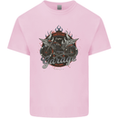 American Custom Garage Biker Motorcycle Mens Cotton T-Shirt Tee Top Light Pink