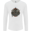 American Custom Garage Biker Motorcycle Mens Long Sleeve T-Shirt White