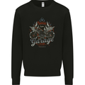 American Custom Garage Biker Motorcycle Mens Sweatshirt Jumper Black