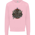 American Custom Garage Biker Motorcycle Mens Sweatshirt Jumper Light Pink