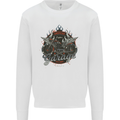 American Custom Garage Biker Motorcycle Mens Sweatshirt Jumper White