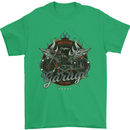 American Custom Garage Biker Motorcycle Mens T-Shirt Cotton Gildan Irish Green
