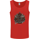 American Custom Garage Biker Motorcycle Mens Vest Tank Top Red