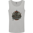 American Custom Garage Biker Motorcycle Mens Vest Tank Top Sports Grey