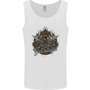 American Custom Garage Biker Motorcycle Mens Vest Tank Top White