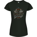 American Custom Garage Biker Motorcycle Womens Petite Cut T-Shirt Black