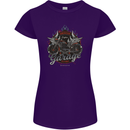 American Custom Garage Biker Motorcycle Womens Petite Cut T-Shirt Purple