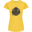 American Custom Garage Biker Motorcycle Womens Petite Cut T-Shirt Yellow