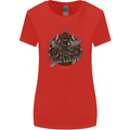 American Custom Garage Biker Motorcycle Womens Wider Cut T-Shirt Red