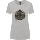 American Custom Garage Biker Motorcycle Womens Wider Cut T-Shirt Sports Grey