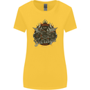 American Custom Garage Biker Motorcycle Womens Wider Cut T-Shirt Yellow