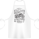 American Custom Motorbike Biker Motorcycle Cotton Apron 100% Organic White