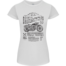 American Custom Motorbike Biker Motorcycle Womens Petite Cut T-Shirt White