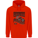 American Custom Motorcycles Biker Motorbike Childrens Kids Hoodie Bright Red