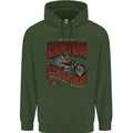 American Custom Motorcycles Biker Motorbike Childrens Kids Hoodie Forest Green
