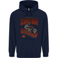 American Custom Motorcycles Biker Motorbike Childrens Kids Hoodie Navy Blue