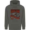 American Custom Motorcycles Biker Motorbike Childrens Kids Hoodie Storm Grey