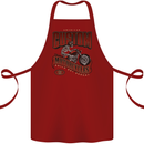 American Custom Motorcycles Biker Motorbike Cotton Apron 100% Organic Maroon