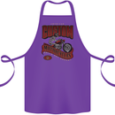 American Custom Motorcycles Biker Motorbike Cotton Apron 100% Organic Purple