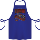 American Custom Motorcycles Biker Motorbike Cotton Apron 100% Organic Royal Blue