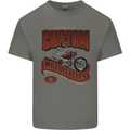 American Custom Motorcycles Biker Motorbike Kids T-Shirt Childrens Charcoal