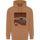 American Custom Motorcycles Biker Motorbike Mens 80% Cotton Hoodie Caramel Latte
