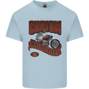 American Custom Motorcycles Biker Motorbike Mens Cotton T-Shirt Tee Top Light Blue