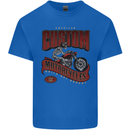 American Custom Motorcycles Biker Motorbike Mens Cotton T-Shirt Tee Top Royal Blue