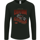American Custom Motorcycles Biker Motorbike Mens Long Sleeve T-Shirt Black